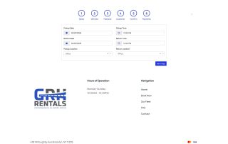 GRH Rental Booking Page